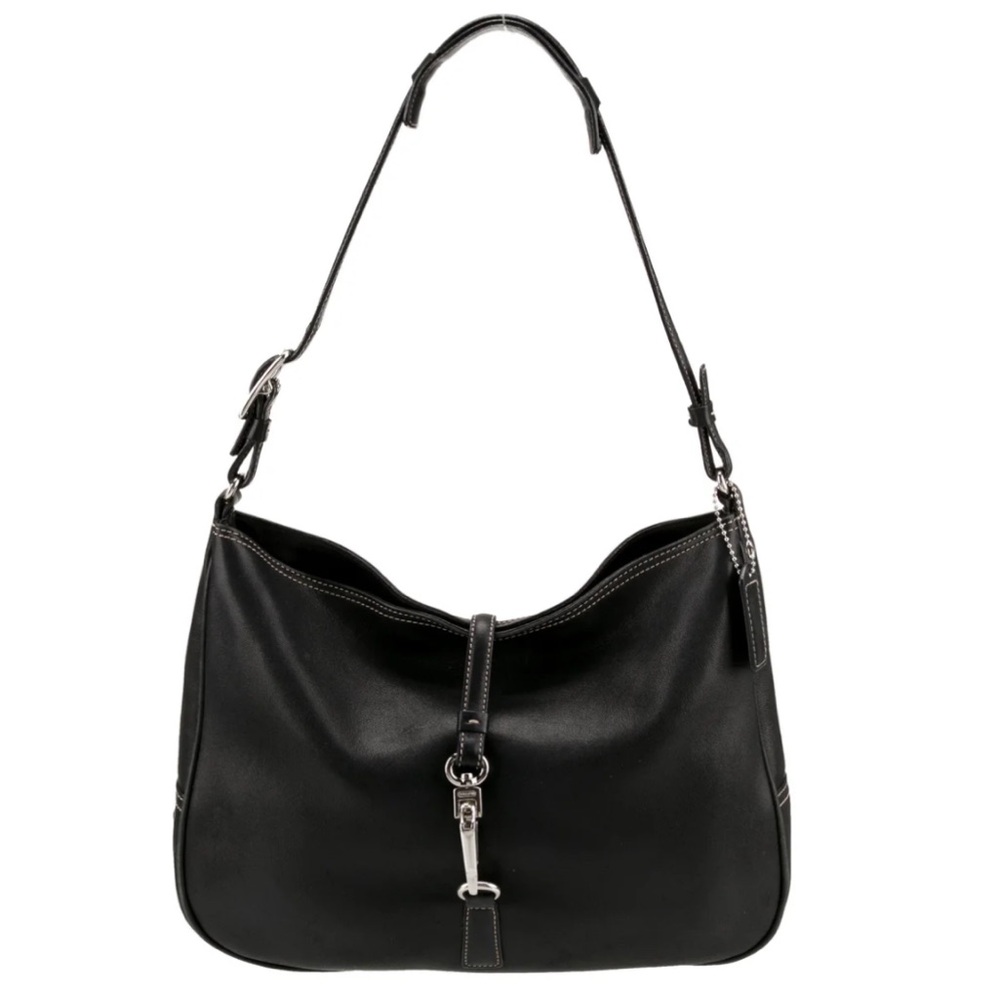 Vintage Coach leather Hamilton hobo black shoulder bag
